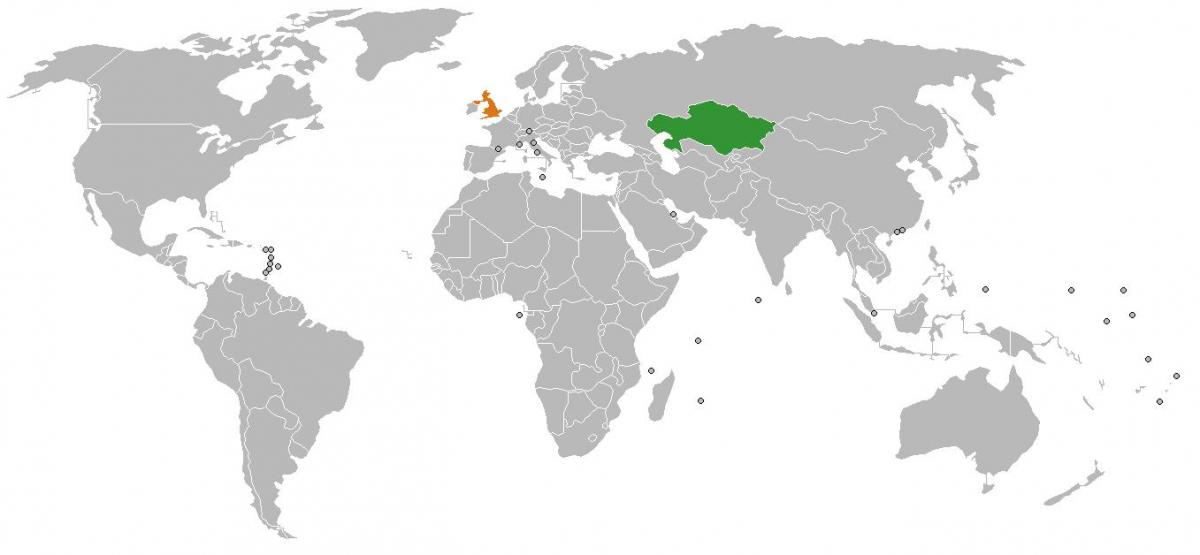 ყაზახეთის მდებარეობა მსოფლიო რუკა