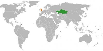 ყაზახეთის მდებარეობა მსოფლიო რუკა