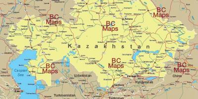 ყაზახეთის ქალაქების რუკა